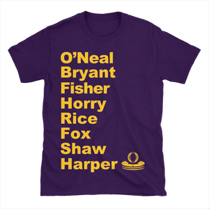 New Dynasty ('99-'00) Lakers Roster T-Shirt - OmniFan