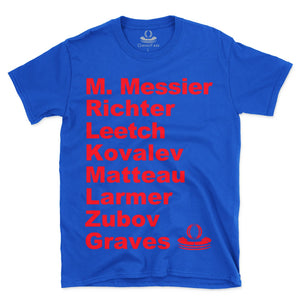 Miracle Rangers ('93-'94) NY Rangers Roster T-Shirt - OmniFan